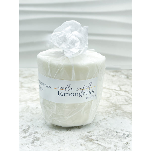 Light Gray Verre Blanc Candle Refill