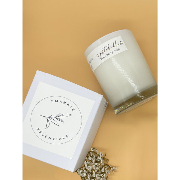 Dark Khaki Verre Blanc Candle
