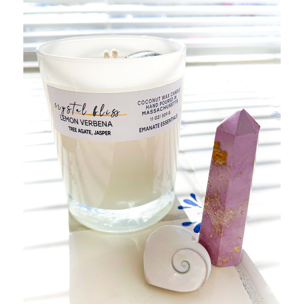 Light Gray Sahara Verre Blanc Candle