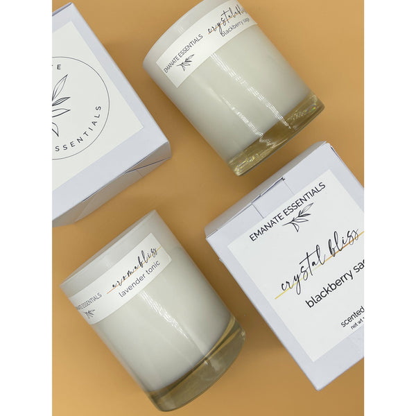 Light Gray Sahara Verre Blanc Candle